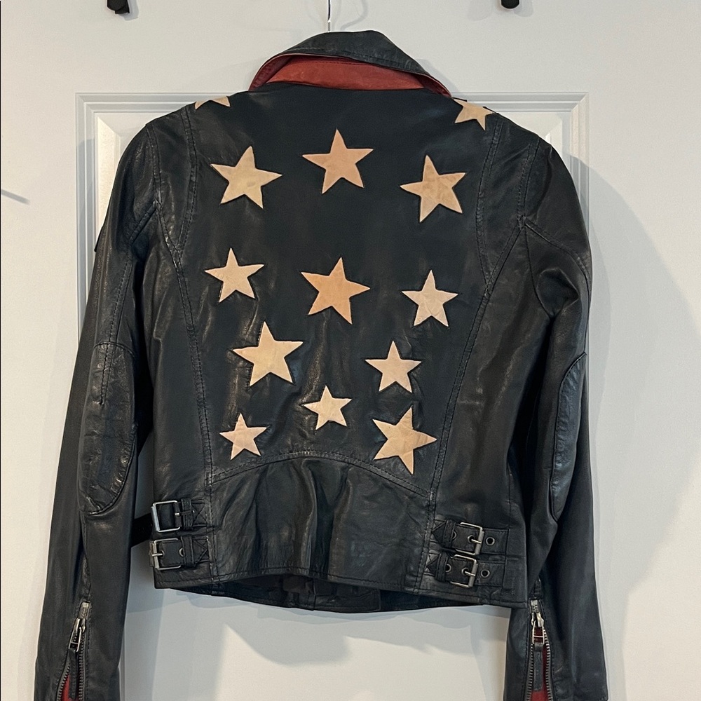 Free People Black Leather Jacket